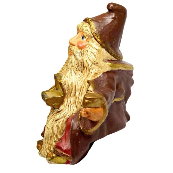 Father Christmas Shelf Sitter - Ceramic Figurine, 3.5", Festive Vintage Holiday - Picture 2 of 4